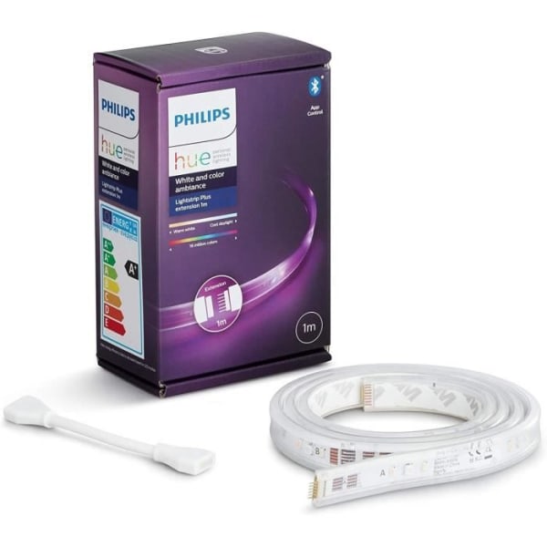 Philips Hue White &amp; Color inomhuslampor Förlängning 1M, V4, arbetar med Alexa, Google Assistant och Apple HomeKit