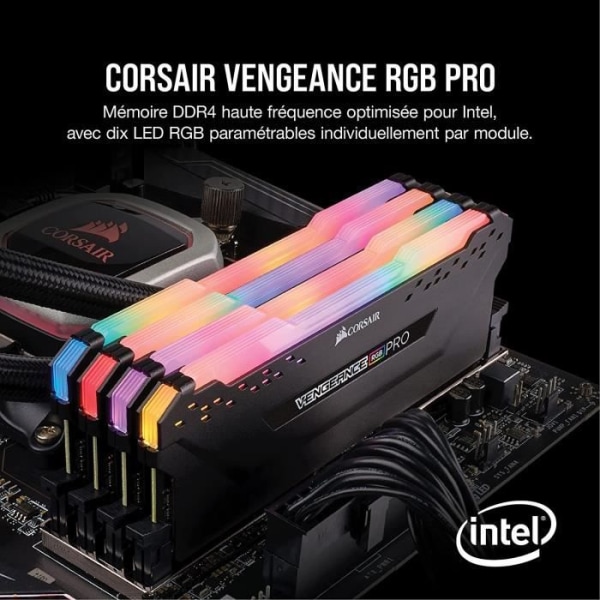 CORSAIR DDR4 PC-minne - Vengeance RGB Pro 16 GB (2 x 8 GB) - 3200 MHz - CAS 16 - RGB LED (CMW16GX4M2C3200C16)