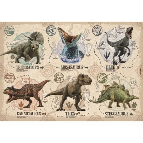 CLEMENTONI - 104 delar - Jurassic World