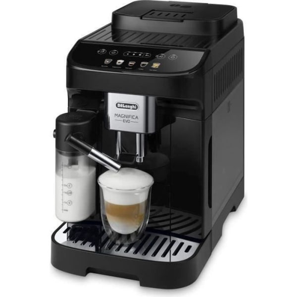 De'Longhi Magnifica Evo, Espressomaskin med kvarn, mjölkdrycksteknologi, ECAM290.61.B, Svart