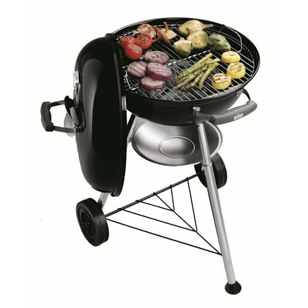 WEBER Compact Vattenkokare kolgrill Ø47 cm - Kromat stål - Svart