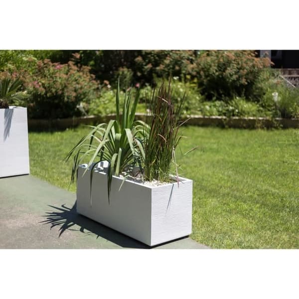EDA Jardiniere Graphit - 99,5 x 39 x H 43 cm - 97,6 L - Vitkalkad