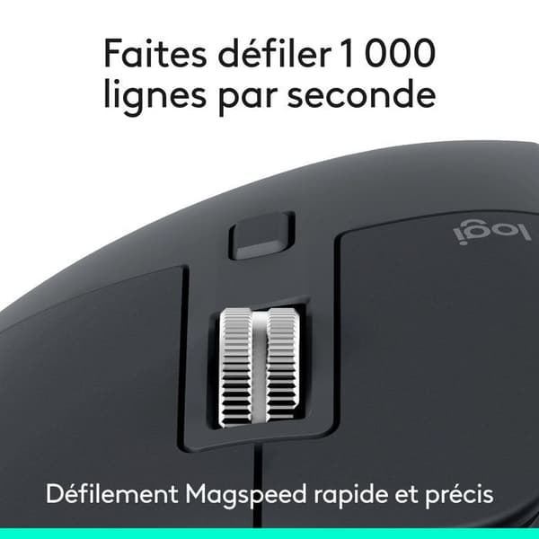 Mus - Trådlös - Logitech - MX Master 3S - Bluetooth-utgåva - Grafit