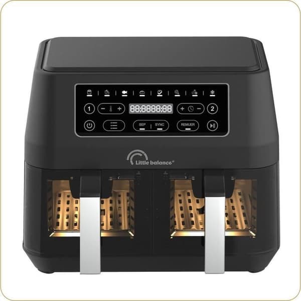Dietfritös - LITE BALANS - 8765 - Crousty light duo - 9 L - 2460 W - 9 program - Svart