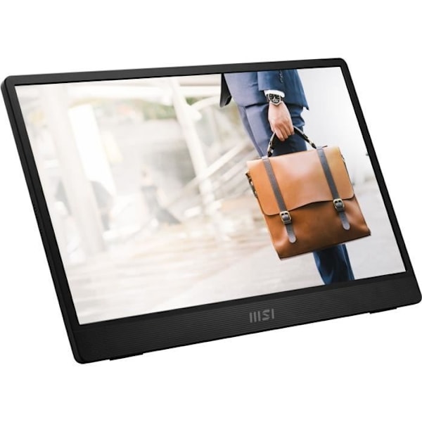PC Gamer-skärm - MSI - MP161 E2 - 15.6 - IPS-panel - FHD - 1 ms - 60 Hz - USB-C x2 + Mini HDMI - Stativfäste