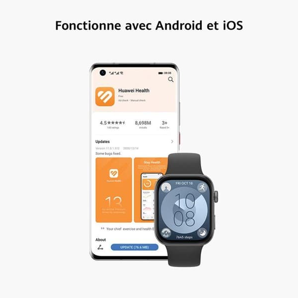 Smartklocka - HUAWEI - Watch FIT 3 - Svart