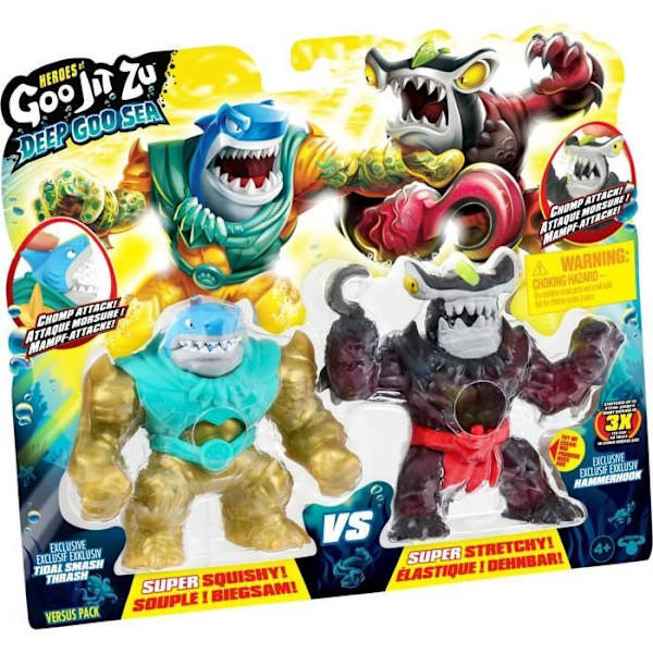 Thrash vs Hammerhead Figures - Deep Goo Sea - Goo Jit Z - 11 cm - Moose Toys