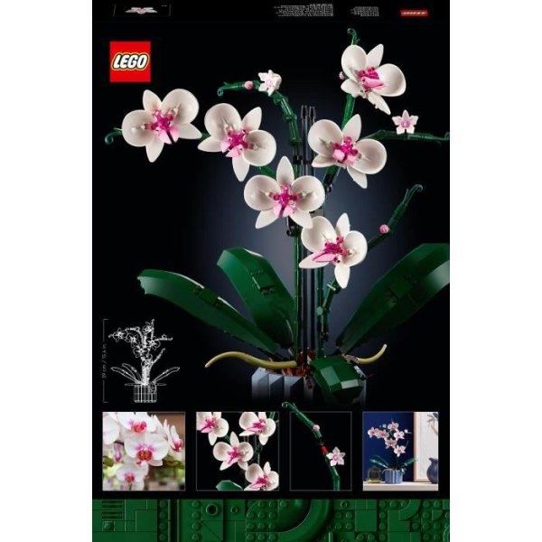 LEGO 10311 Orkidéväxterna med konstgjorda inomhusblommor för heminredning, hantverk för vuxna