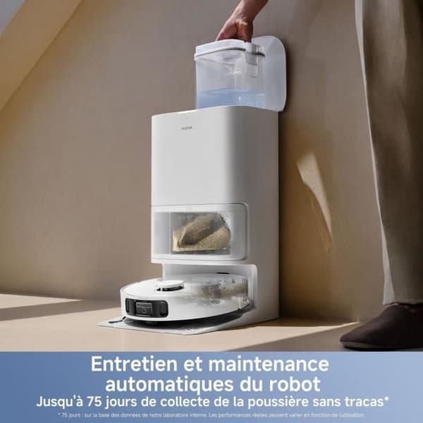 MOVA E40 Ultra robotdammsugare med mopp 19 000 Pa, HEPA, smart lasersensor, vit Vit