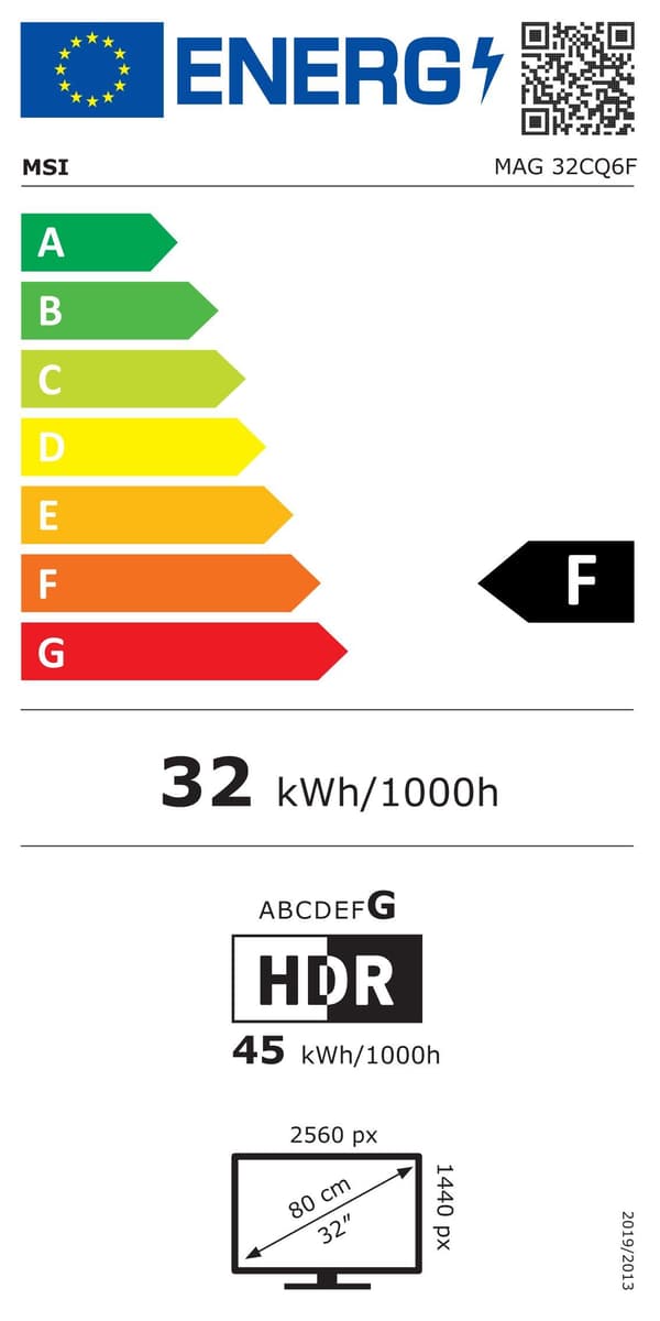 Böjd spelskärm - MSI - 32" - QHD - 180Hz - Rapid VA-panel - 1ms - MAG32CQ6F