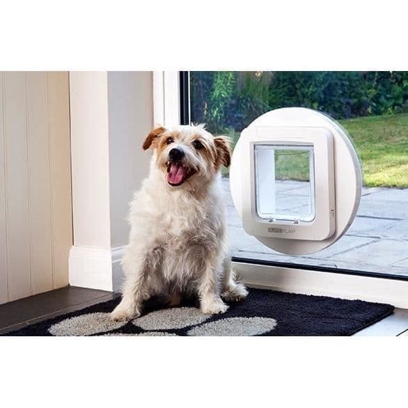 SUREFLAP Stor vit elektronisk kattklaff