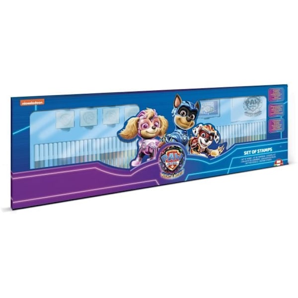 Målarlåda - MULTIPRINT - 18144 - 60 markörer 4 Paw Patrol the Movie frimärken