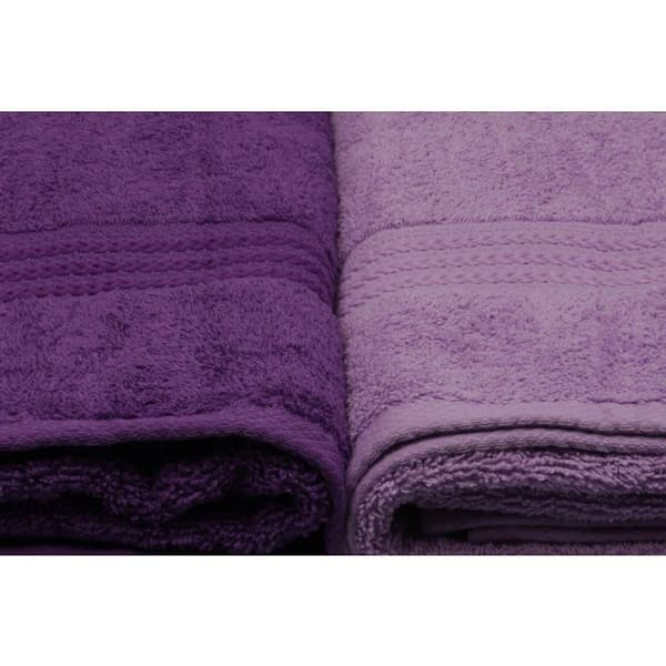 Set med 4 badlakan - 70 x 140 cm - Lila