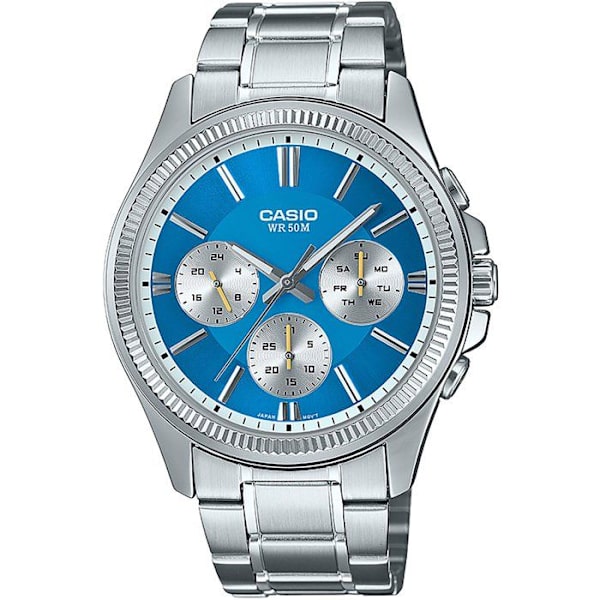 Klocka - CASIO - MTP-1375PD - Herr - Mörkblå - Kvarts - Analog