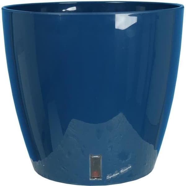 RIVIERA EVA NY rund blomsterlåda - Plast - Diameter 46 cm - Blå