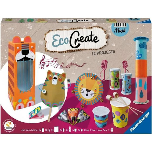 EcoCreate Miljöansvarig återvinning, Leksaker, Objekttillverkning, Kreativ fritid, 6 år, 20229, Ravensburger