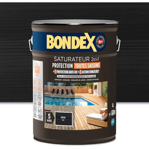 2-i-1-mättnadsspray - BONDEX - Matt ebenholts - 5 L