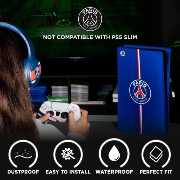 Skyddande frontplatta - KONIX - PSG - PS5 - Silikon - Stötsäker - Reptålig - Blå
