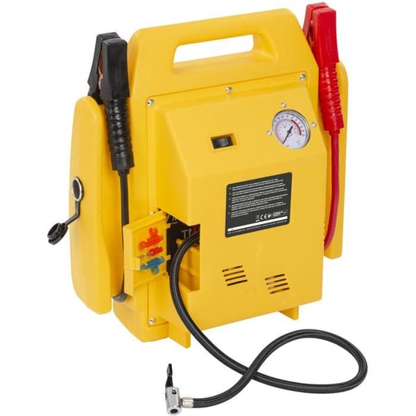 Strömförsörjning - POWERPLUS - 4-i-1 - Inbyggd kompressor - Inkluderar 12V DC-nätsladd