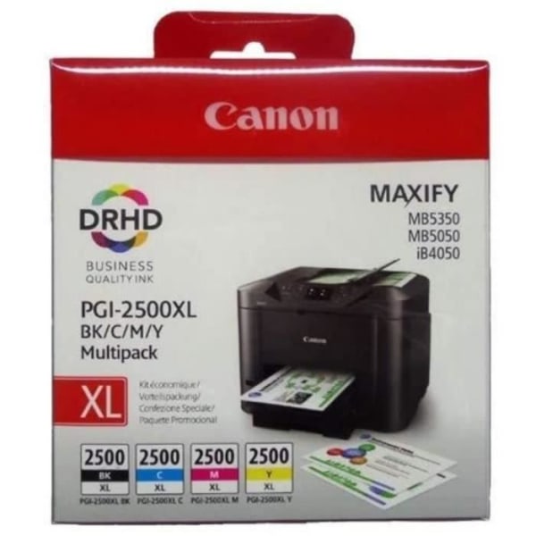 Canon PGI-2500XL-kassett - Multipack (Cyan, Magenta, Gul, Svart) - XL