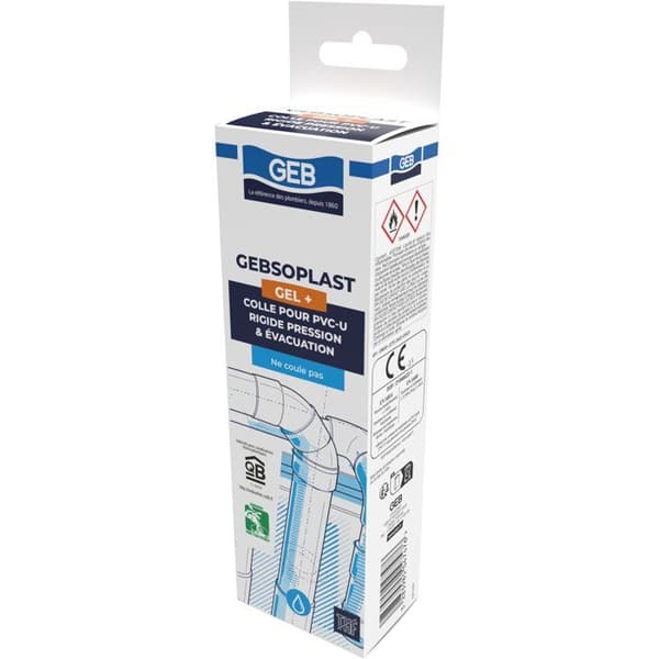 Gebsoplast Gel Plus PVC-lim - GEB - För styva PVC-tryck- och dräneringssystem - 125 ml