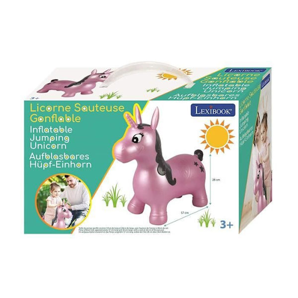 LEXIBOOK - Uppblåsbar Jumping Unicorn - Lila - Blandad - Från 3 år