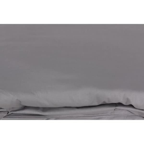 Bäddset - 1 påslakan 220 x 240 cm + 2 örngott 60 x 60 cm - 100% bomull - Grå