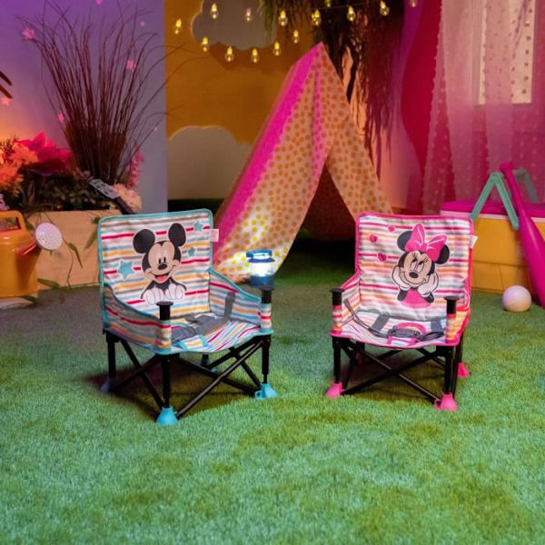 DISNEY BABY Minnie Mouse Boosterstol, Pop 'n Sit Booster, Inomhus, Utomhus, Praktisk och kompakt, Snabbfällbar, Rosa