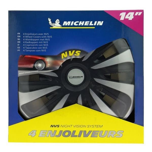 MICHELIN Hjulkåpa 14 NVS 3D by 4 i svart låda