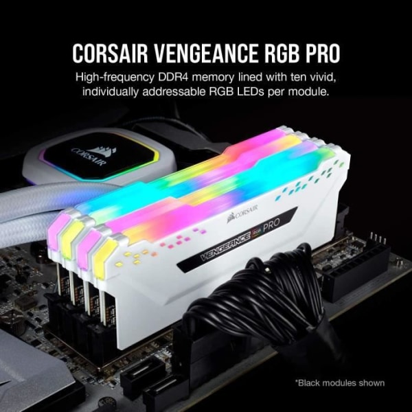 CORSAIR DDR4 PC-minne - Vengeance RGB Pro Series 16 GB - 3200 MHz - CL16 (CMW16GX4M2C3200C16W)