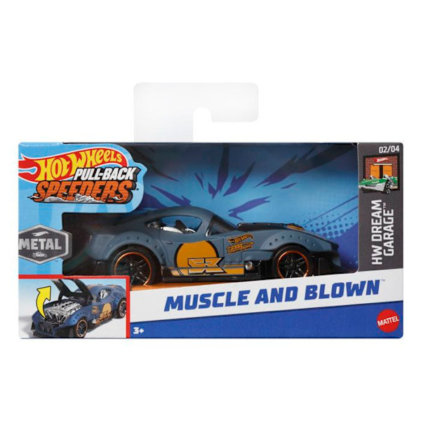 Hot Wheels Pull-Back Fordon - Skala 1/43 - Hot Wheels - HPR70