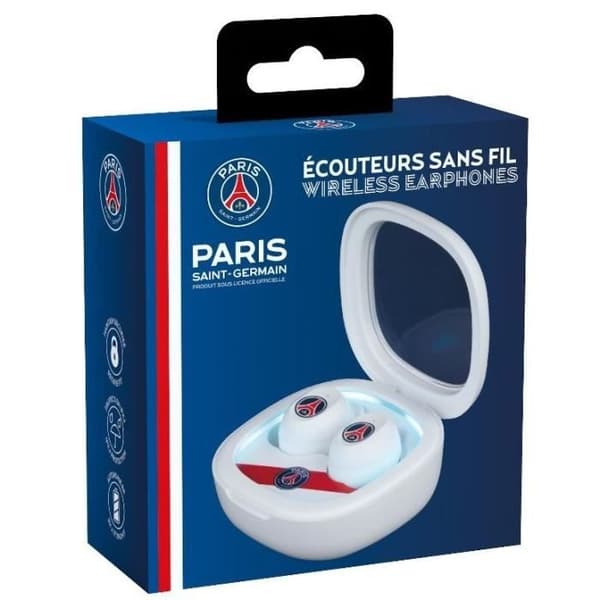 Trådlösa hörlurar - KONIX - PSG - Batteritid 8 timmar + 15 timmar - IPX4 - Bluetooth - Vit