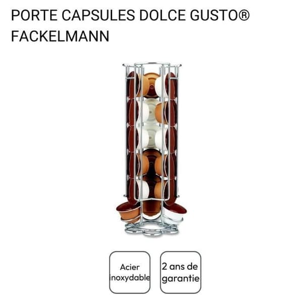 Kaffeset med Dolce Gusto kapselhållare och mjölkskummare - FACKELMANN