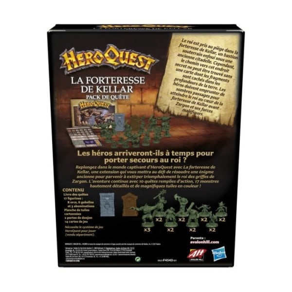 HeroQuest, Extension La Fortress de Kellar, 2 A 5 spelare, 14 år gammal, Heroquest Game System krävs - Avalon Hill
