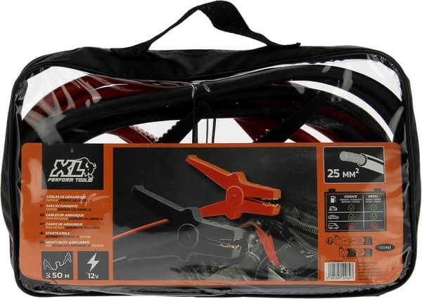 XL PERFORM TOOLS Startkablar 25mm² DIN - 5,5L dieselmotor - 25mm² x 3m