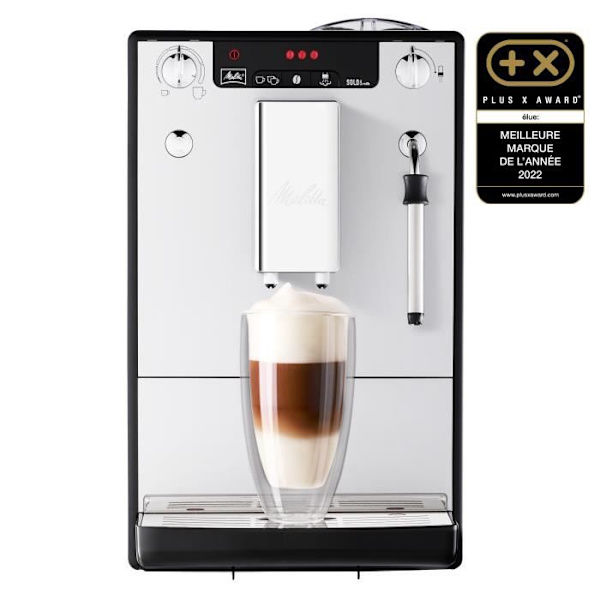 Melitta Caffeo Solo & Milk E 953-102 med integrerad kvarn Silver