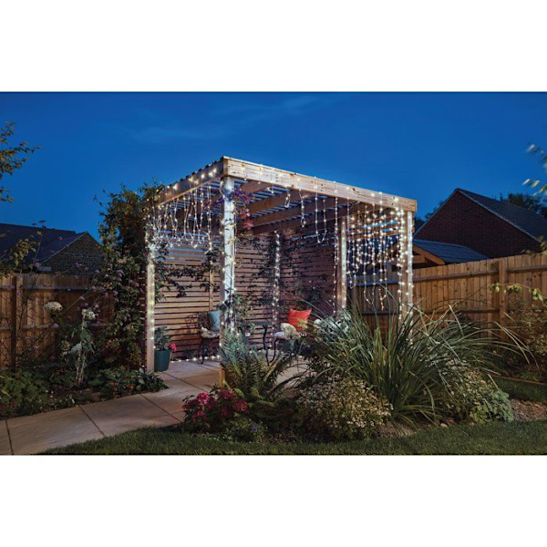 Solcellsslinga - SMART SOLAR - 200 LED-lampor - Kallvit / Varmvit