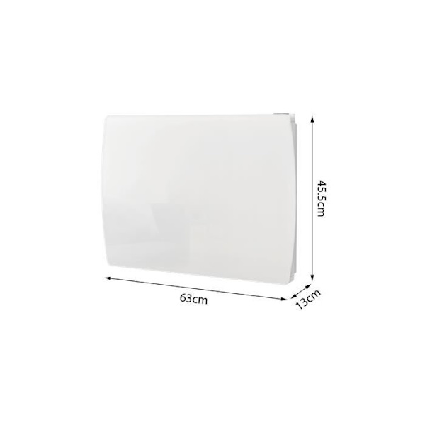 Fast elektrisk kylare med tröghet keramisk torkning 1000W Oceanic Ruby - Glass Fasad - White - NF