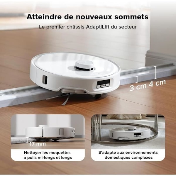 ROBOROCK QREVO CURV - Robotdammsugare med multifunktionsstation 3.0 - 18500 Pa - Anti-tangle System