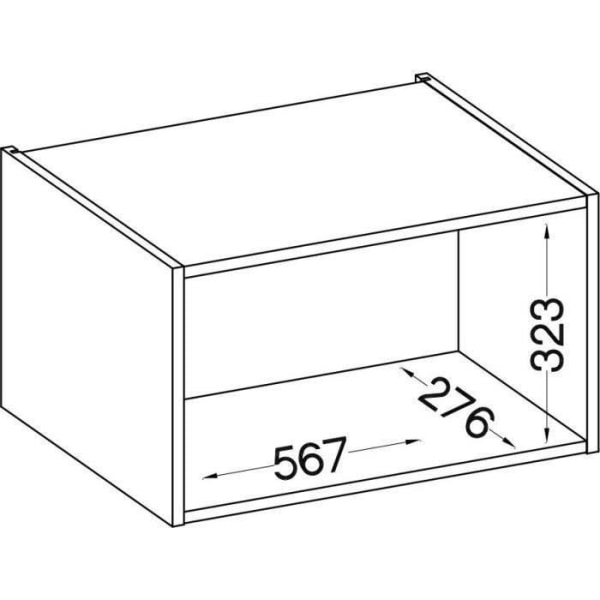 Luvdörrs huvskåp - Sonoma ekdekor - L 60 x 31,6 x H 36 cm - LASSEN