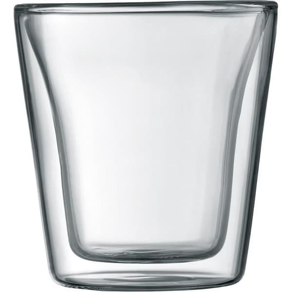 Set med 2 glas - BODUM - Canteen - Dubbelväggig - 0,1 l - Transparent