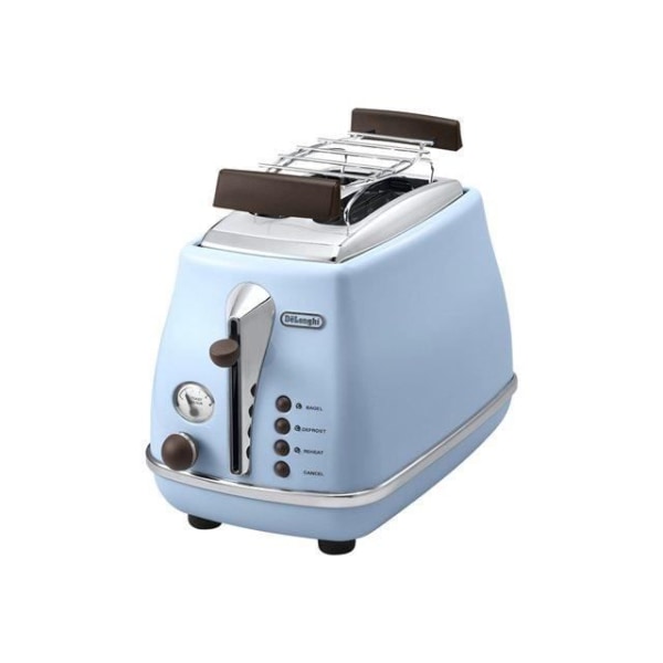 Grillplattae Icona Vintage Bread - DELONGHI CTOV 2103.AZ - 2 platser - 6 positioner - blå och brun