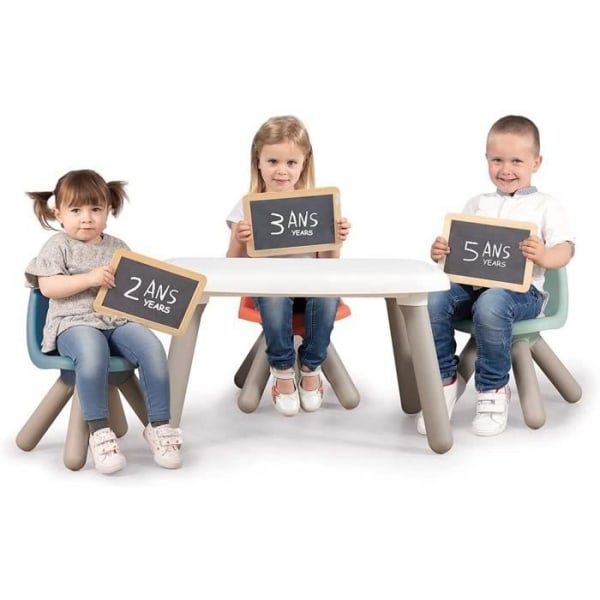 Smoby - Barnbord - Barnmöbler - Från 18 månader - Inomhus och utomhus - Vit