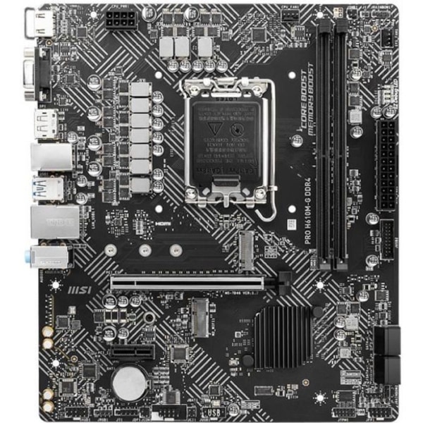 MSI - PRO H610M-G DDR4 - Moderkort - Socket LGA 1700 - Chipset Intel H610