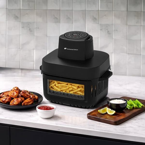 Continental Edison CEFR642G Glasluftfritös - 1600W - 6L och 4.2L - Svart