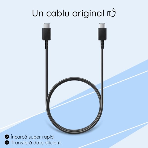 USB -typ C -kabel - USB -typ C - Snabb belastning 25W - Samsung - 1 m - Svart