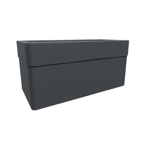 Planteringskärl - CAREL - Antracitgrå - 63 L - 78 x 39 x H.39 cm - EDA - Med hjul - Utomhus eller inomhus