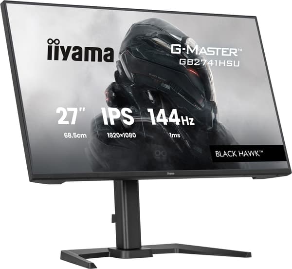 Gaming-PC-skärm - IIYAMA - 27" - 144Hz - IPS-panel - 1ms - Höjdjusterbar - G-Master Black Hawk