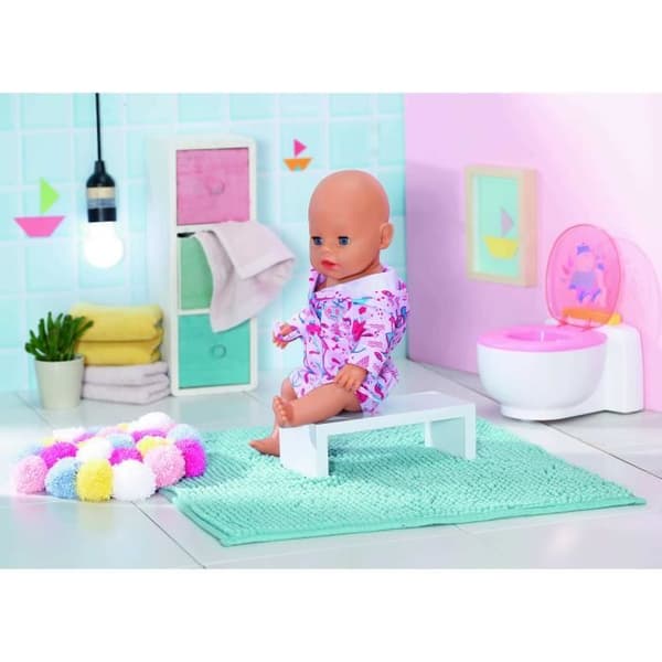 Badekåbe - BABY BORN - Vandlanddesign - Med hætte og bøjle - Til 43 cm dukker
