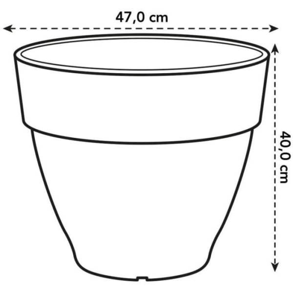 Vibia Round Flower Pot - Plast Tank - Ø47 - Grönt